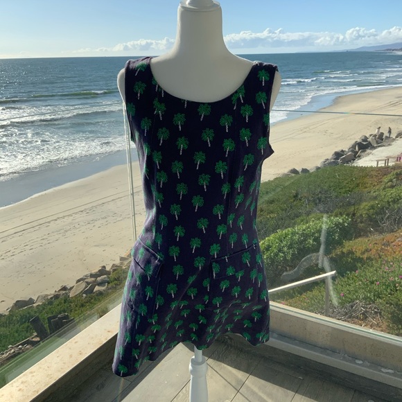 VINTAGE LILY PULITZER.Classic Palm Tree Dress Sz10 - Picture 4 of 13